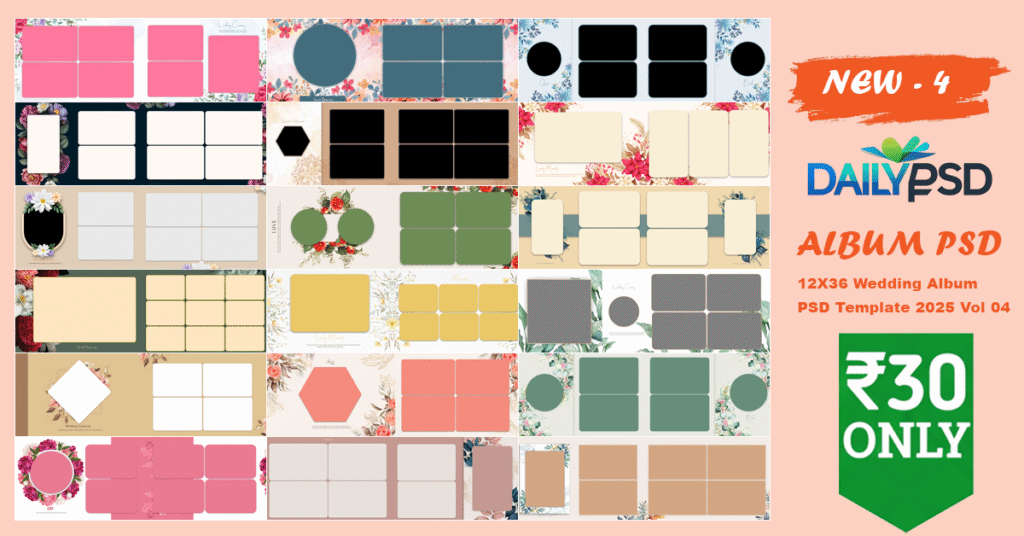 Read more about the article Premium 12×36 Wedding Album Design PSD Download Vol (4)
